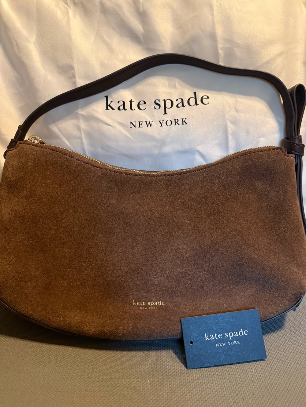 Kate Spade Loop Suede Shoulder Bag